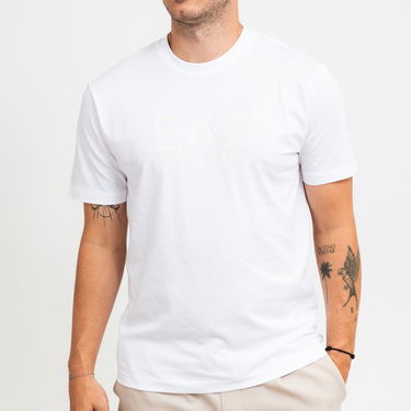 Tričko Emporio Armani EA7 T-Shirt With Logo Print Biela | 6DPT81-PJVPZ-1100, 2