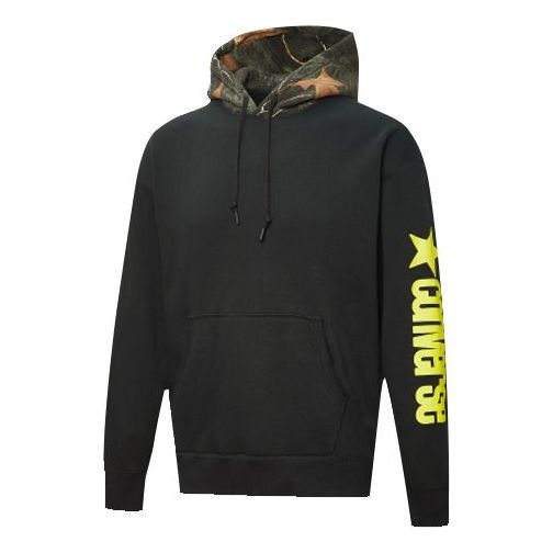 Mikina Converse Converse Printed Fleece Hoodie Čierna | 10019969-A03