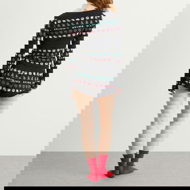 Pyžamo SKIMS SKIMS x CPFM Sleep Scoop Neck Top & Short Sleep Set Fairisle Čierna | ST-SET-10920W-OPF, 3