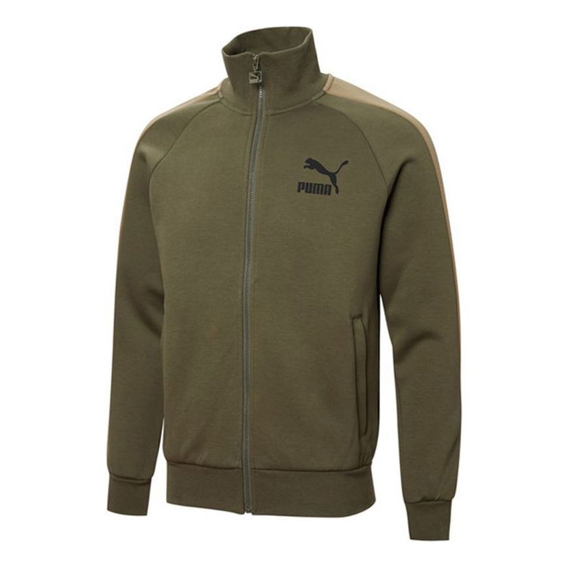 Bunda Puma Iconic T7 Colorblock Stand Collar Track Jacket Zelené | 531377-44