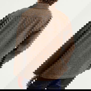 Bunda Universal Works Harris Tweed Plaid Easy Jacket Hnedá | 33157-GLD, 3