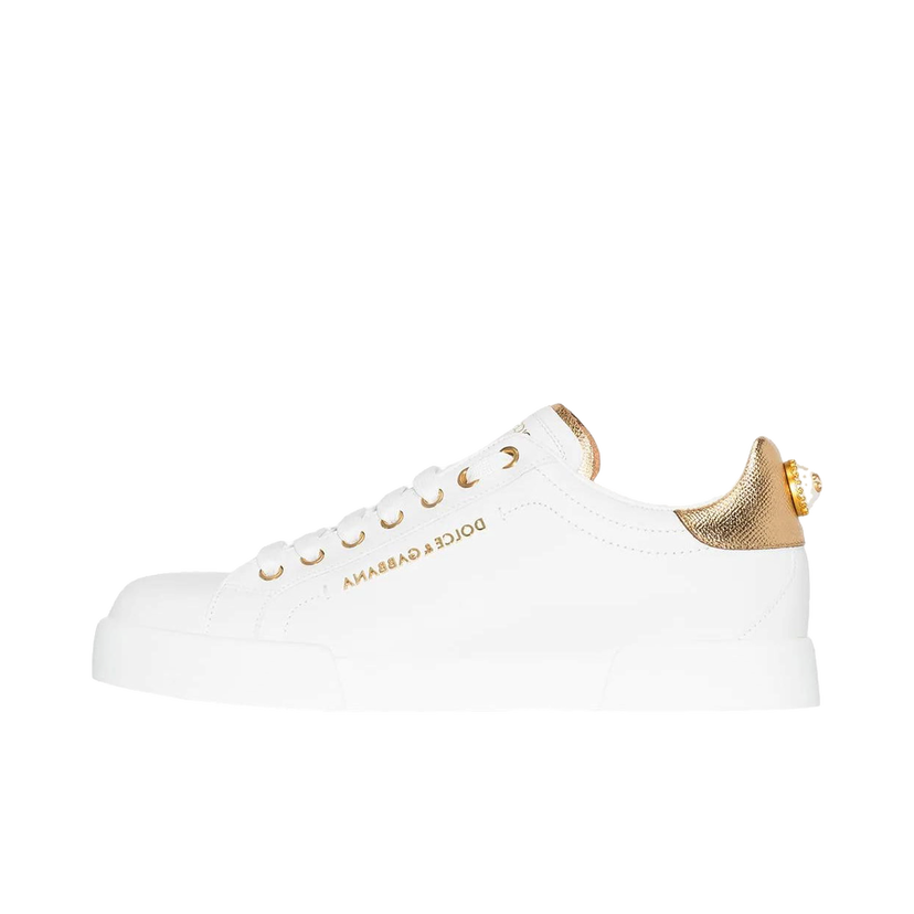 Tenisky a topánky Dolce & Gabbana Portofino White Gold Pearl W Biela | CK0159AN2988B996
