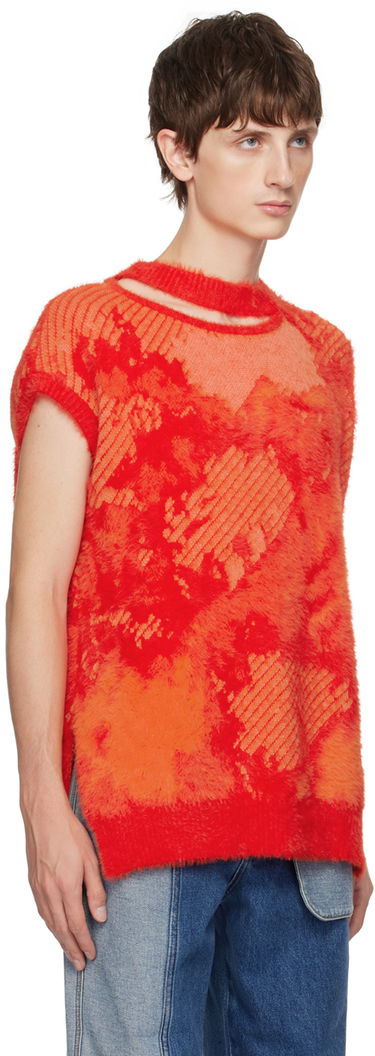 Sveter Feng Chen Wang Feng Chen Wang Landscape Painting Sleeveless Sweater Červená | FUF16KT14O, 1
