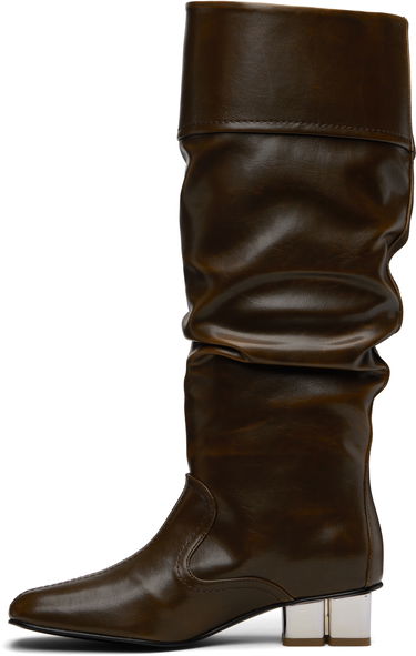 Tenisky a topánky GANNI Slouchy Knee Tall Boots Hnedá | S3074, 2