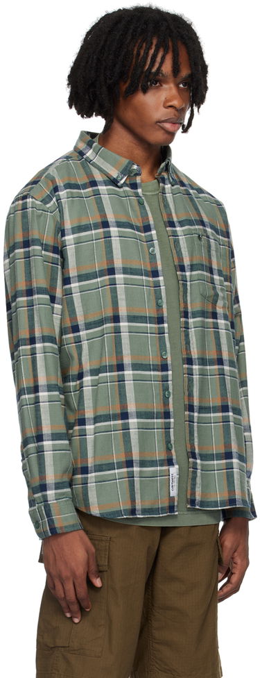 Košeľa Carhartt WIP Plaid Relaxed Fit Cotton Shirt Zelené | I033032, 1