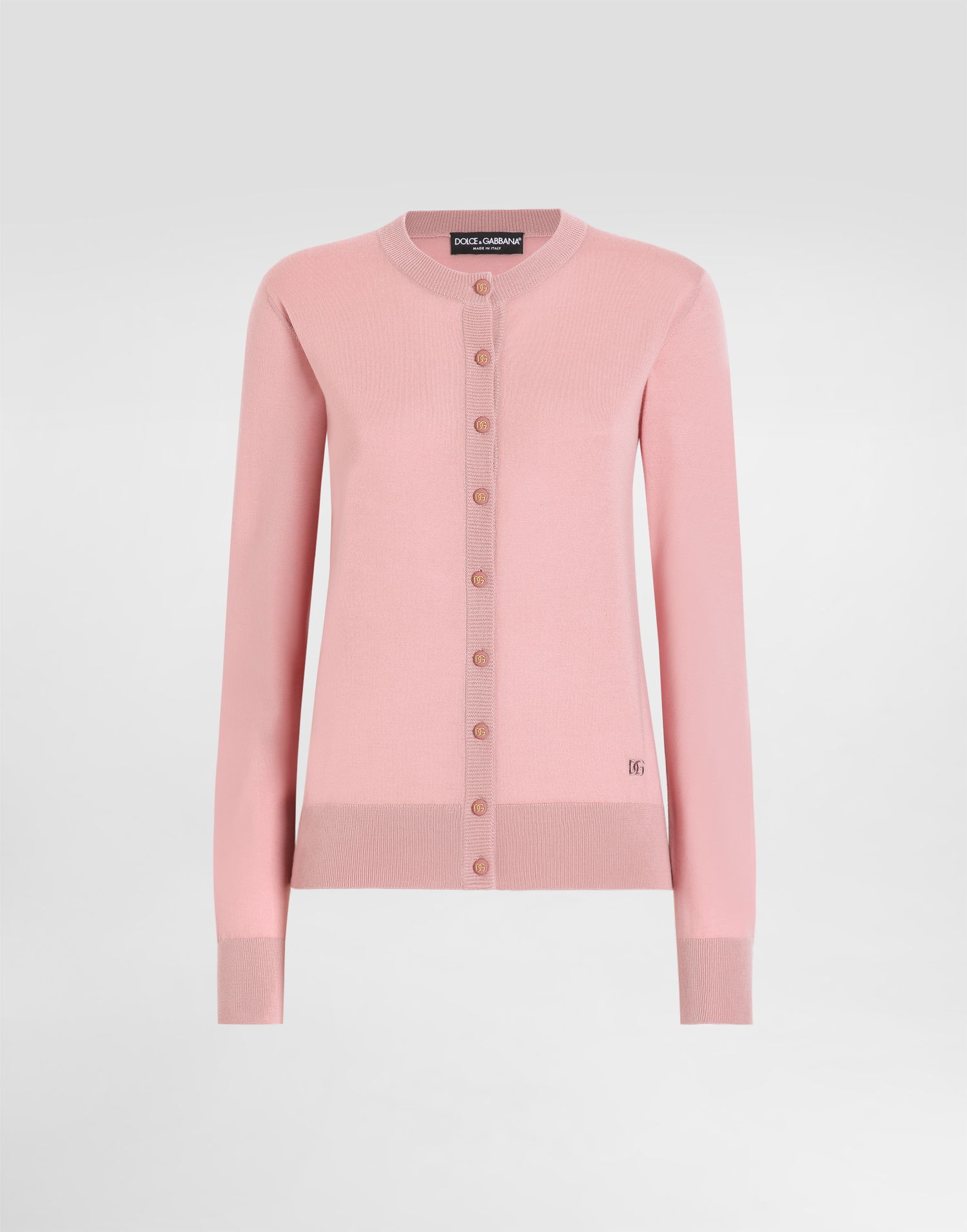 Sveter Dolce & Gabbana Dolce & Gabbana Wool Cardigan with DG Logo Ružová | FXV05ZJCVXFF0473, 0