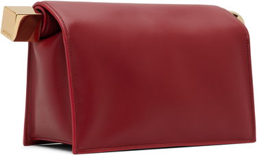 Kabelka Jacquemus Grained Leather Flap Clutch 'The Rond Carré' Červená | 24EBAW00356AC27L14, 2