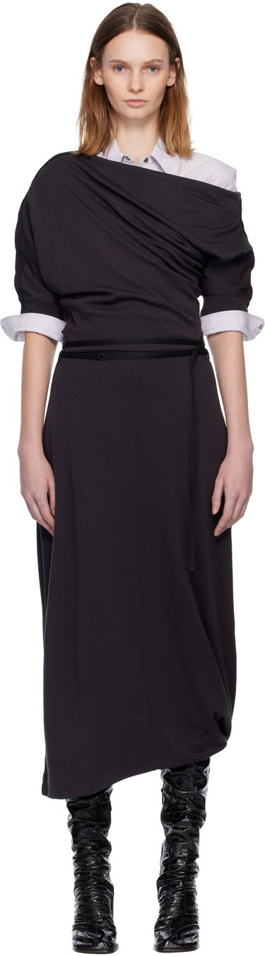 Šaty LEMAIRE Twisted Hem Midi Dress Čierna | DR1126 LJ1041, 0