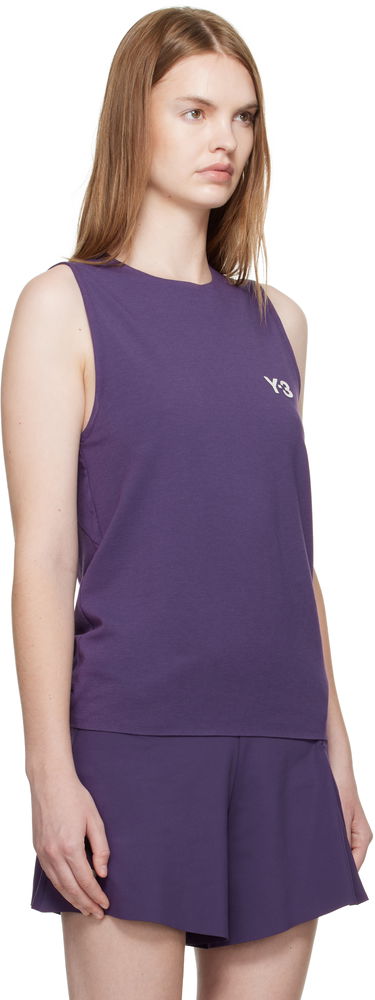 Tielko Y-3 Y-3 Match Tank Top Fialová | JM1157, 4