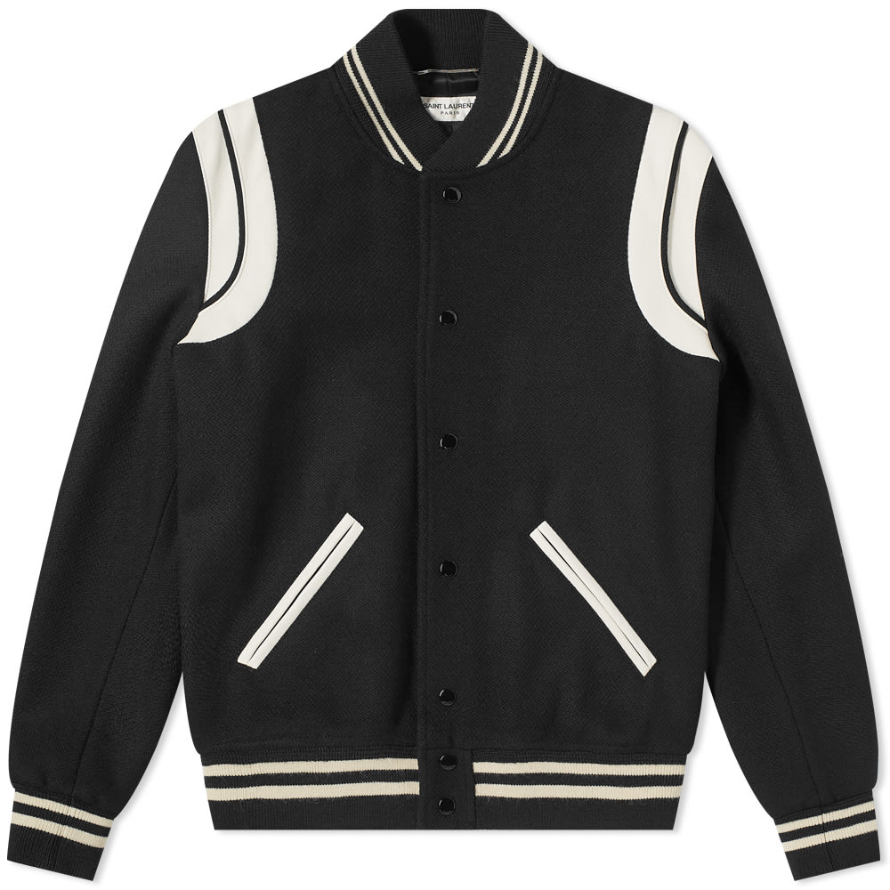 Bomber bunda Saint Laurent Classic Wool Teddy Jacket Čierna | 354718Y180W-1070, 0