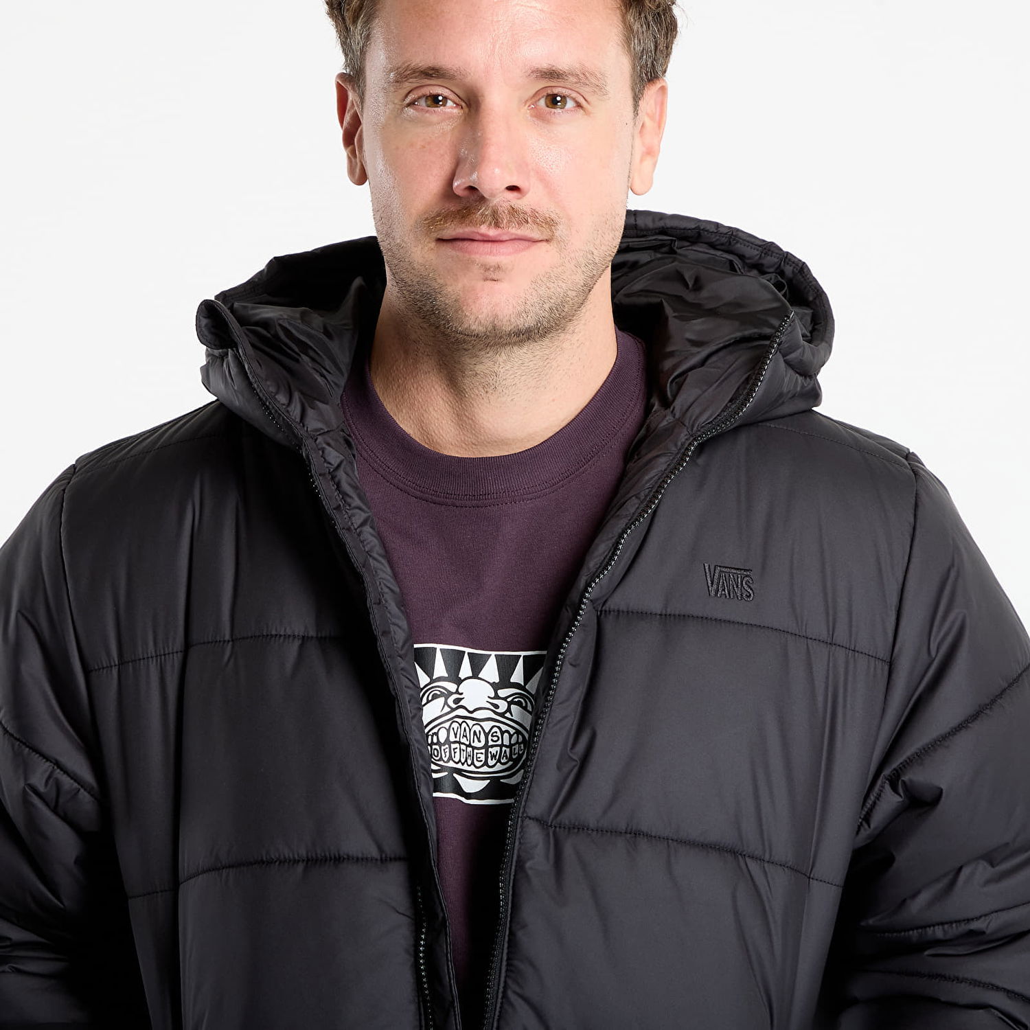 Prešívaná bunda Vans Hillgate Puffer Jacket XXL Čierna | VN000PJ8BLK, 1