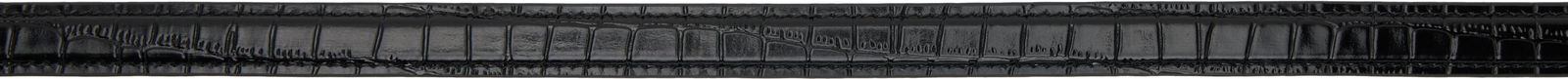 ANINE BING Monogram Embossed Croc Belt