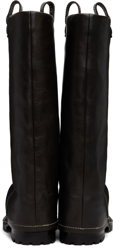 Trenčkot Acne Studios Acne Studios Leather Slouch Boots Čierna | BD0339-, 1