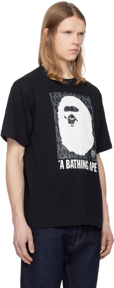 Tričko BAPE Lux Sports Pattern Box Ape Head T-Shirt Čierna | 001TEK801048M, 1