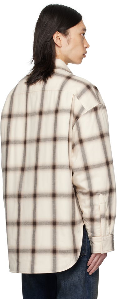 Košeľa Acne Studios Acne Studios Flannel Button-Up Overshirt Béžová | B90845-, 2