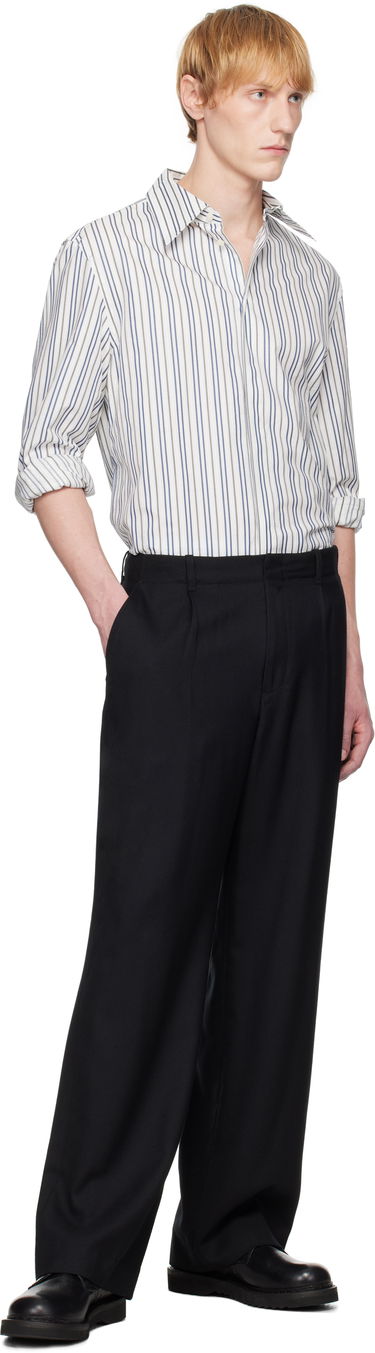 Košeľa Marine Serre Serre Regenerated Striped Poplin Button Up Shirt Biela | MSI037A DWOV0060, 4