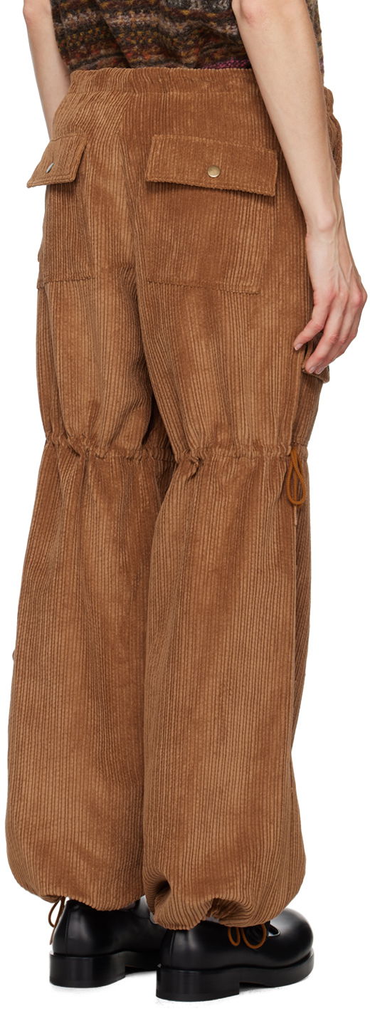 Corduroy Drawstring Cargo Trousers