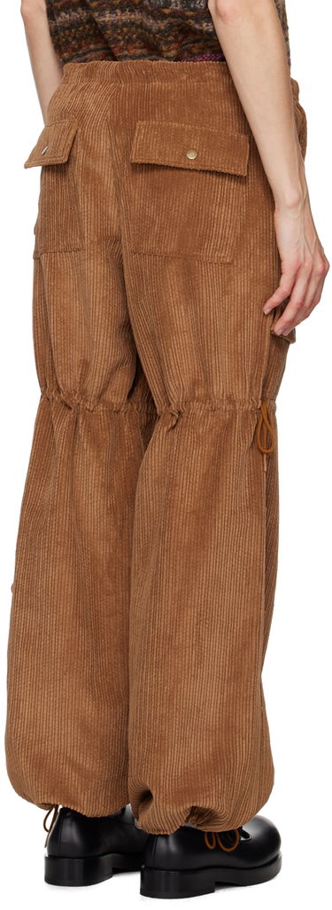 Cargo nohavice Anna Sui Corduroy Drawstring Cargo Trousers Hnedá | 624V40, 2