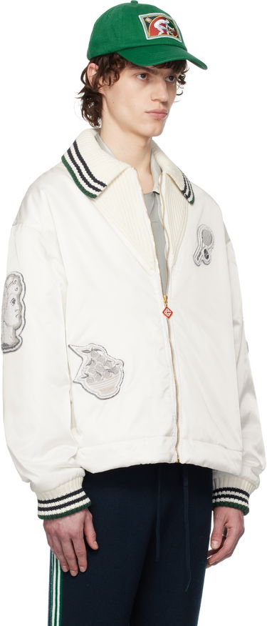 Bomber bunda Casablanca Casablanca Coach Jacket Biela | MPS25-OT-164-01, 1