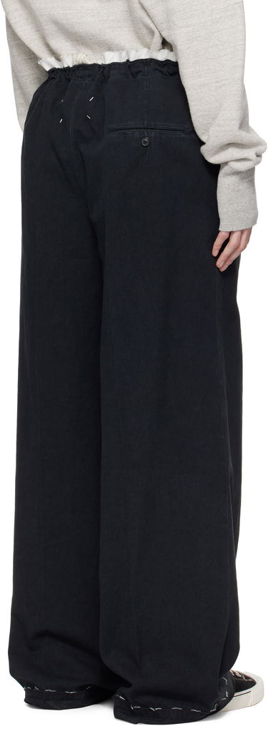 Nohavice Maison Margiela Maison Margiela Work-In-Progress Stitch Detail Trousers Čierna | S50KA0664 M35295, 2