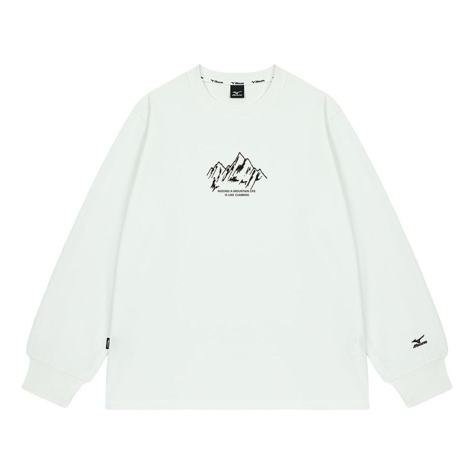 Tričko Mizuno Graphic Mountain Life Long Sleeve T-Shirt Biela | A2CA2A07, 0