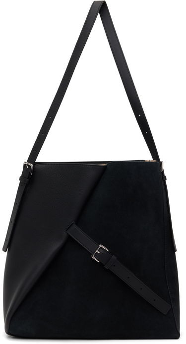 Taška cez rameno Marni Marni Reverse Leather and Suede Tote Čierna | SBMP0190U2 P8199, 0