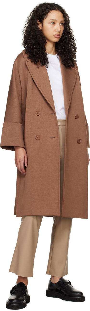 Kabáty Max Mara Max Mara Epopea Double-Breasted Coat Hnedá | 2419901021600 MM13074, 3