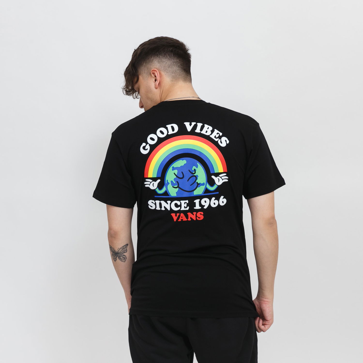 Tričko Vans Good Vibes T-Shirt Čierna | VN0A4PKXBLK1, 1
