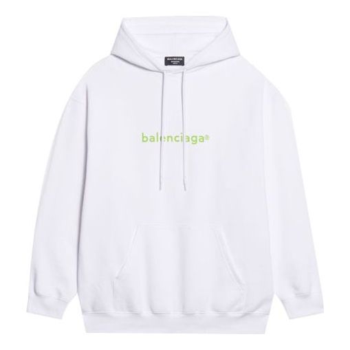 Mikina Balenciaga Copyright Logo Print Hoodie Biela | 578135TIV559152