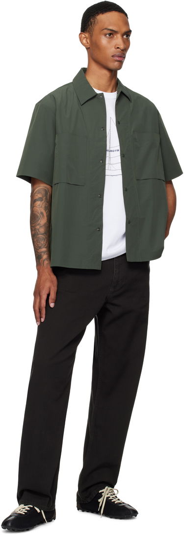 Košeľa NORSE PROJECTS Norse Projects Hermann Travel Light Short Sleeve Shirt Zelené | N40-0824, 3