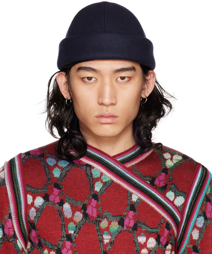 Kulicha Jil Sander Jil Sander Rolled Brim Beanie Navy | J47TC0003_J40010