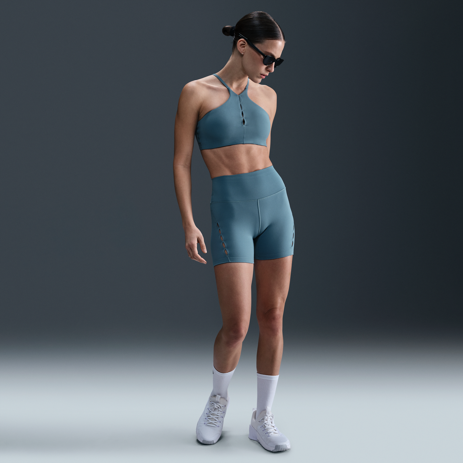 Šortky Nike Nike One High-Waisted 5" Bike Shorts Tyrkysová | HJ3646-006, 0