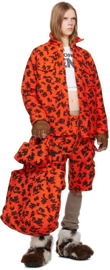 Košeľa ERL ERL Printed Fleece Shirt Oranžová | ERL07B023, 3