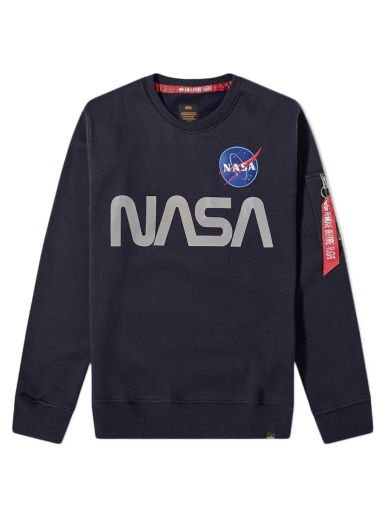 Mikina Alpha Industries NASA Reflective Crew Sweat Navy | 178309-07