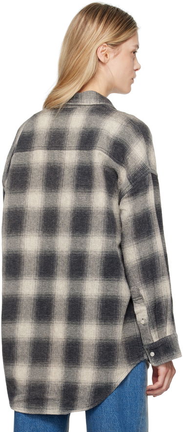 Košeľa R13 R13 Oversized Plaid Drop Neck Shirt Šedá | R13WR293-R384B, 2