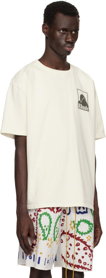 Tričko Rhude Rhude Moonlight Badge T-Shirt Biela | RHPS25TT03012, 1