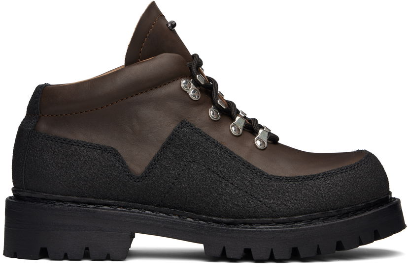 Tenisky a topánky OUR LEGACY Quest Textured-Panel Lace-Up Boots Hnedá | A4257QM