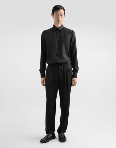 Košeľa Dolce & Gabbana Dolce & Gabbana DG Logo Jacquard Shirt Čierna | G5MM4TFJ1JYN0000, 1