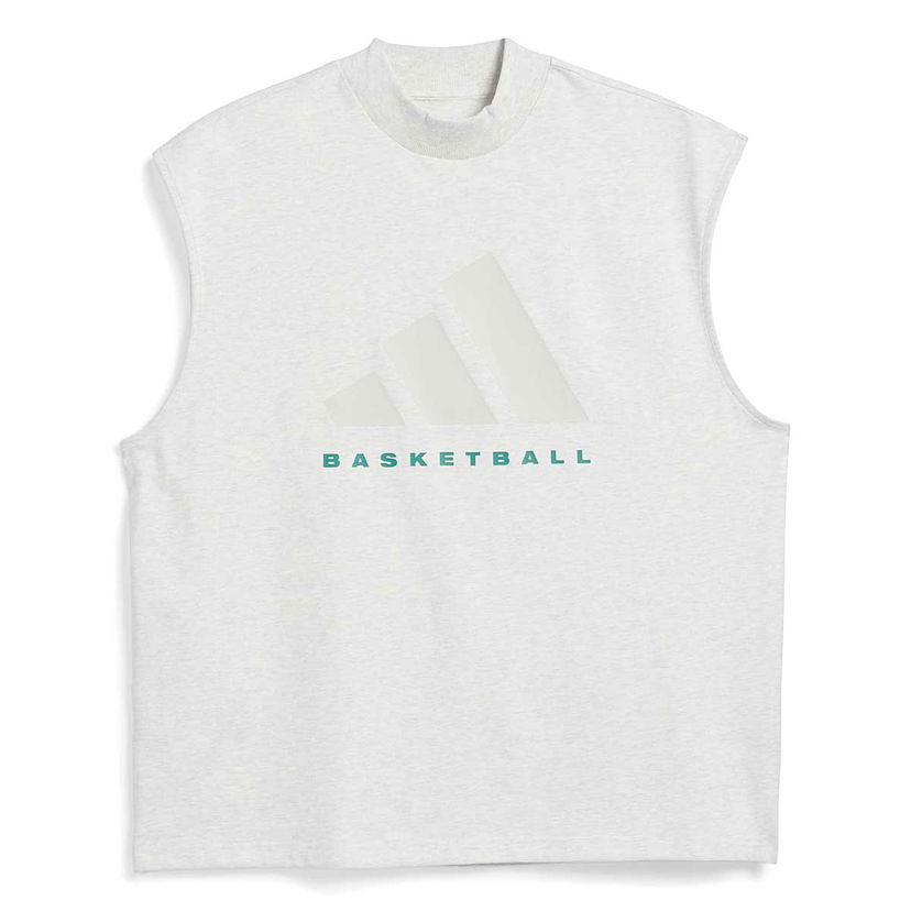 Tričko adidas Originals adidas BASKETBALL SLEEVELESS T-SHIRT, Grau Biela | JI9120