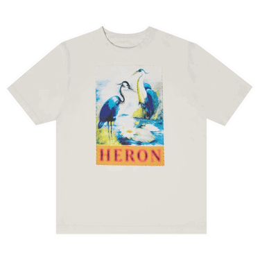 Tričko HERON PRESTON Halftone Heron Short-Sleeve Tee Biela | HMAA032F22JER0140146, 0