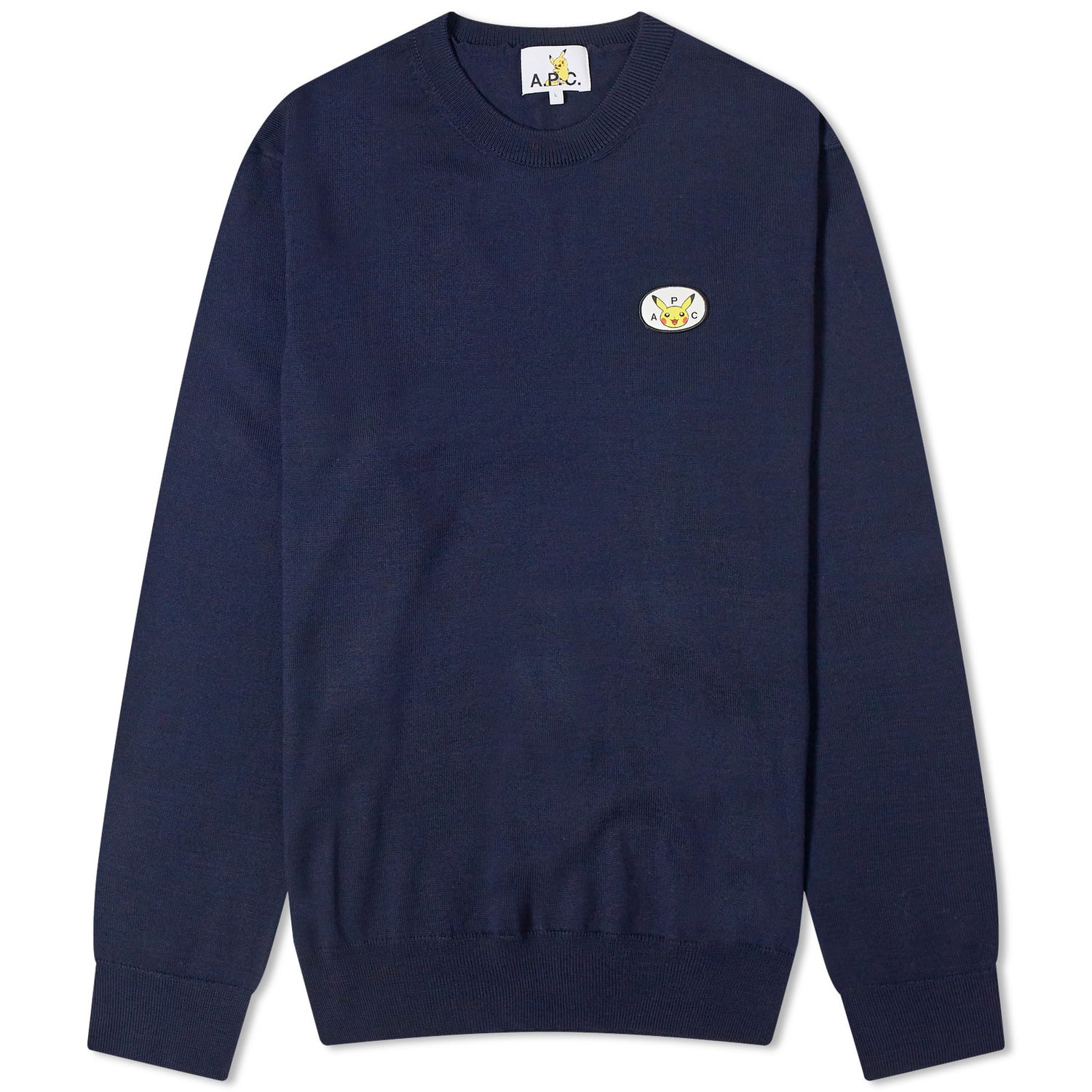 Sveter A.P.C. Pokémon Pikachu x Crewneck Navy | WOAOC-H23319-IAK, 0