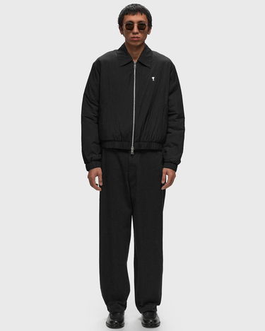 Bomber bunda AMI Zipped Bomber Jacket Čierna | HJK034-PA0009-001, 1