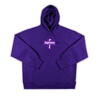 Mikina Supreme Cross Box Logo Hooded Sweatshirt Fialová | FW20SW70 PURPLE, 0