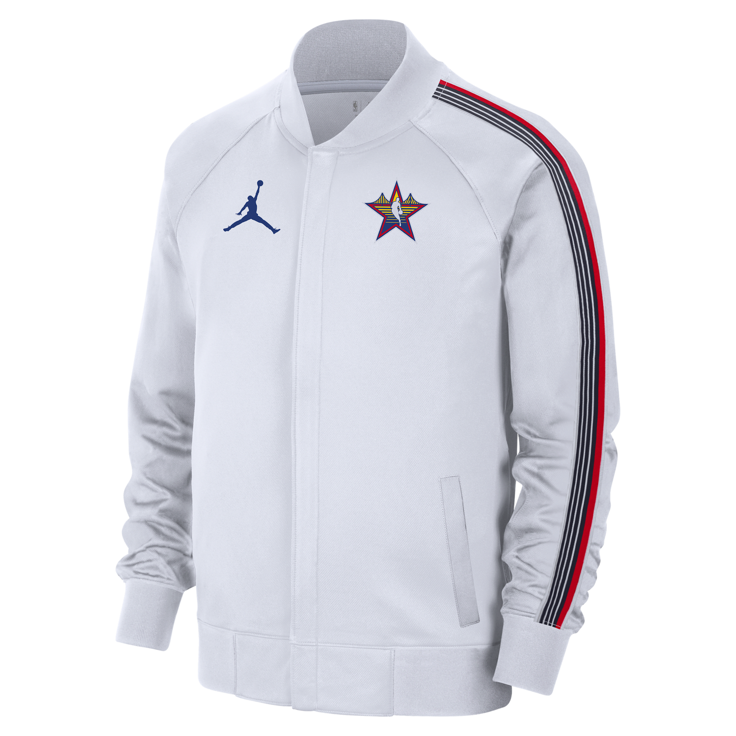Bomber bunda Jordan NBA 2025 All-Star Weekend Showtime Full-Zip Jacket Biela | HF5808-100, 0