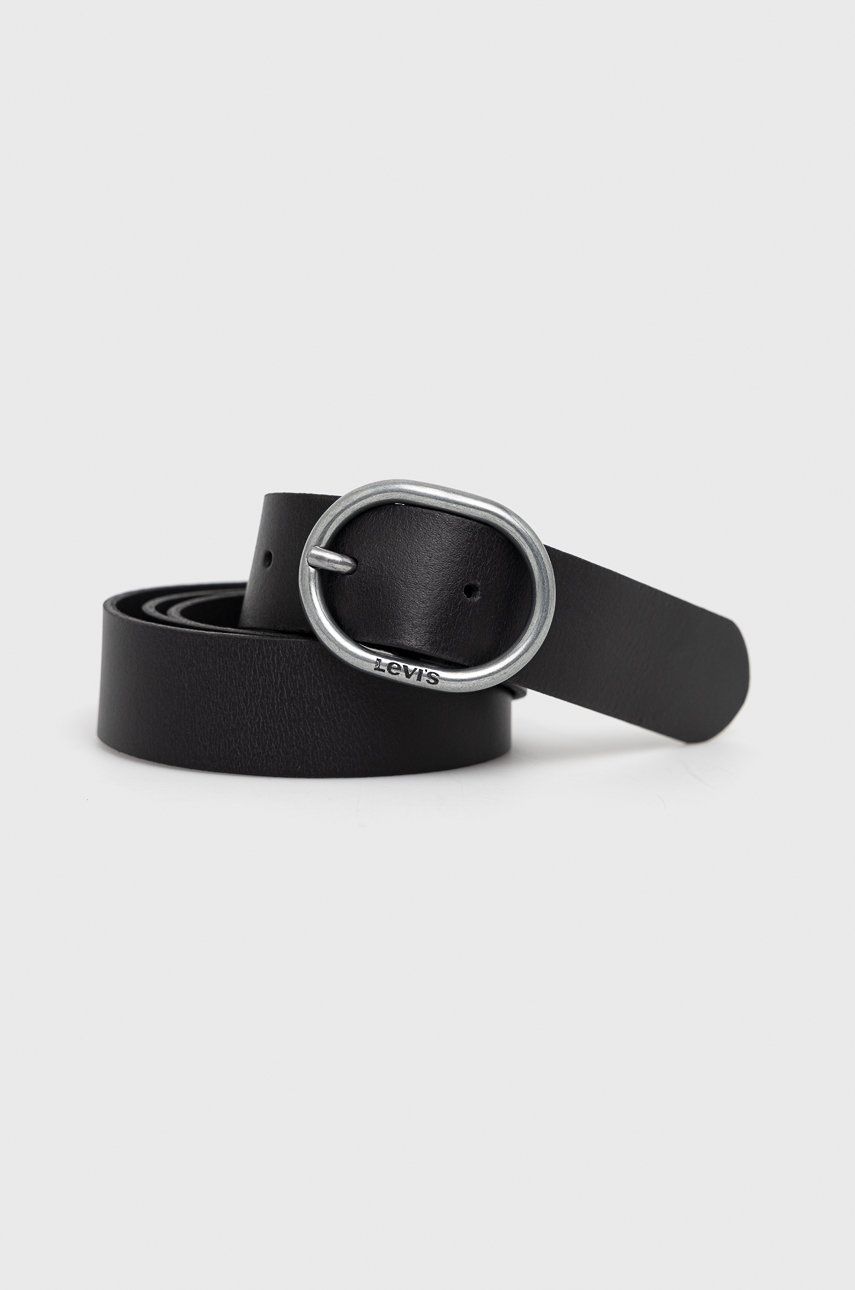 Opasok Levi's Leather Belt Čierna | 37460.0092, 0