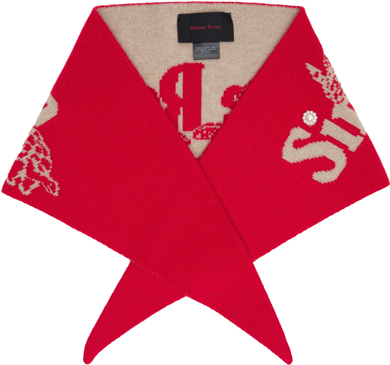 Šál Simone Rocha Simone Rocha Graphic Logo Knit Neckerchief Rôznofarebný | KIMK3MD 0669, 0