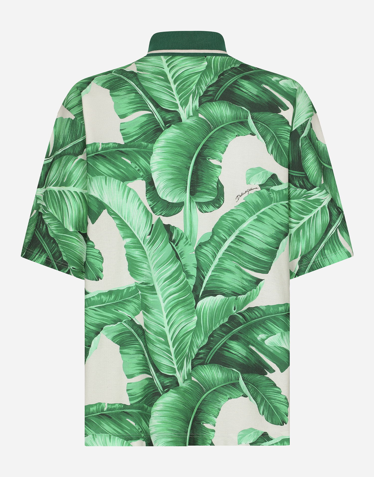 Košeľa Dolce & Gabbana Oversize Polo-shirt With Banana Tree Print Zelené | G8RG4THS7M4H2005, 1