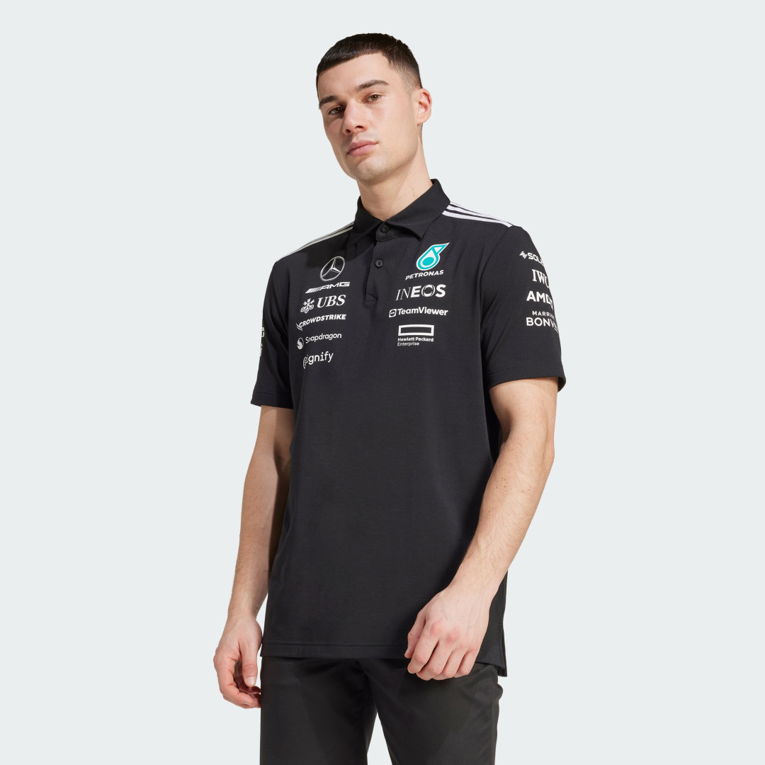 Polo tričko adidas Performance Mercedes - AMG Petronas Formula One Team Polo Shirt Čierna | JW5391, 0