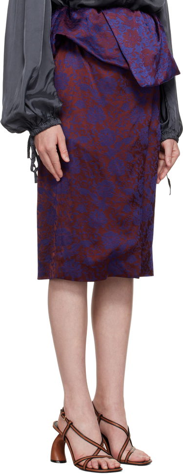 Sukňa Dries Van Noten Dries Van Noten Jacquard Peplum Midi Skirt Fialová | 251-010803-1224, 1