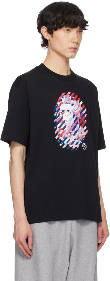 Tričko BAPE Camo Illusion Ape Head Relaxed Fit T-shirt Čierna | 001TEK801344M, 1